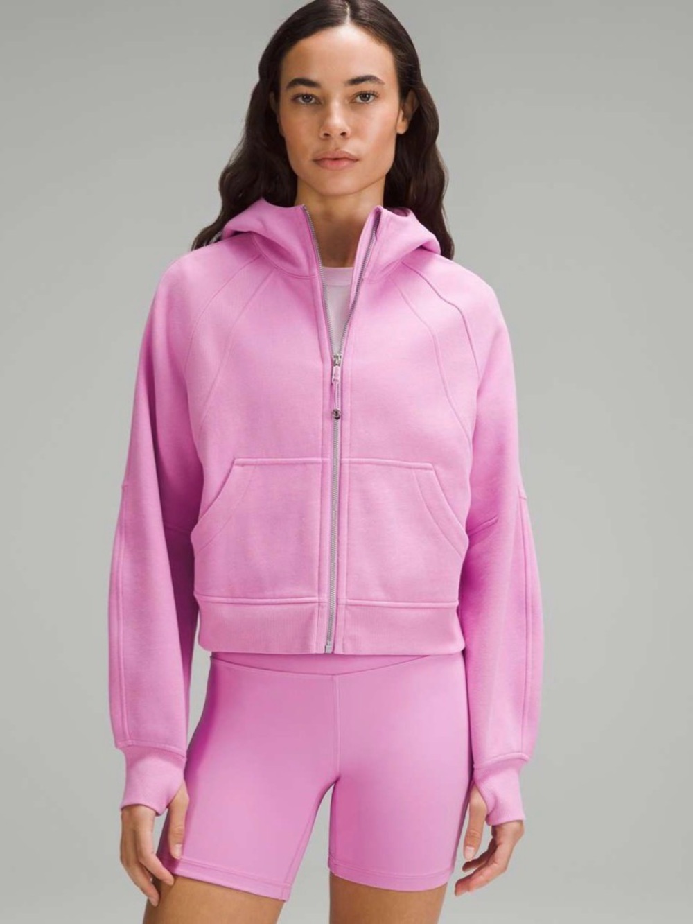 lululemon athletica DAHLIA MAUVE XS/S Full-Zip SCUBA HOODIE